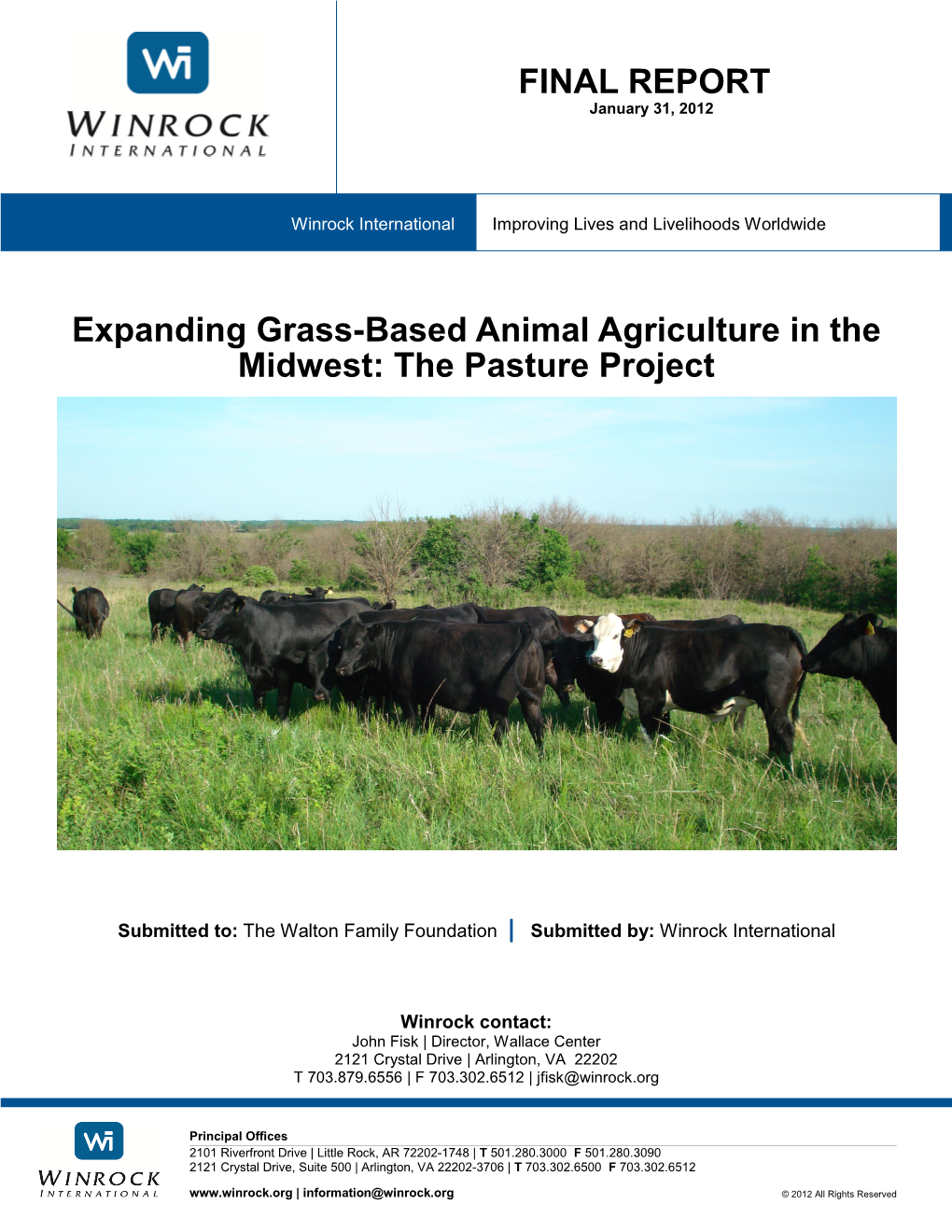 Expanding Grass-Based Animal Agriculture in the Midwest: the Pasture Project