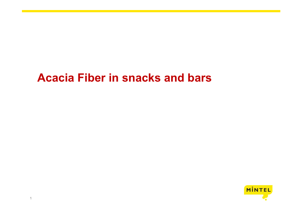 Acacia Fiber in Snacks and Bars