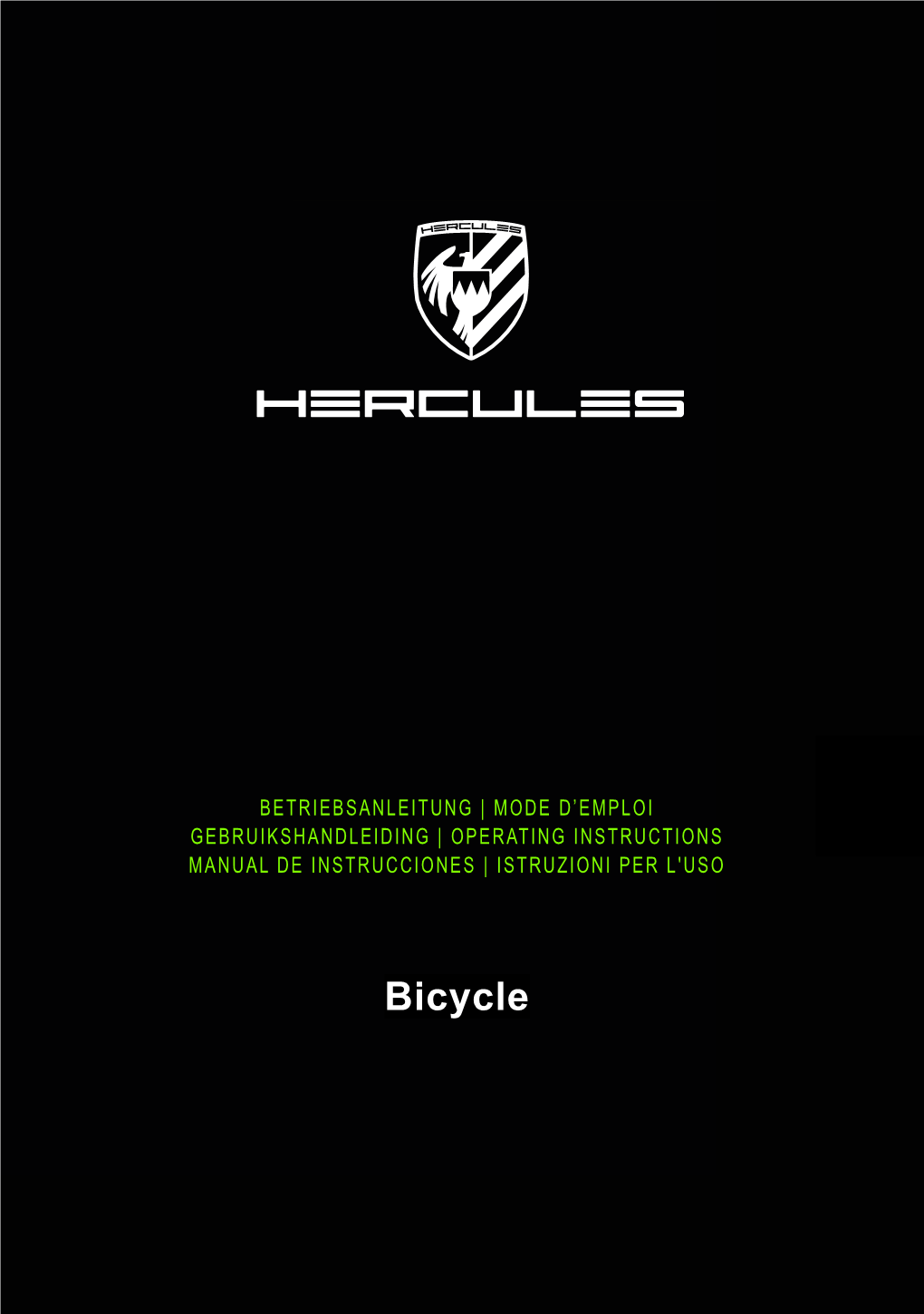 HERCULES User Instructions Bicycle 2020