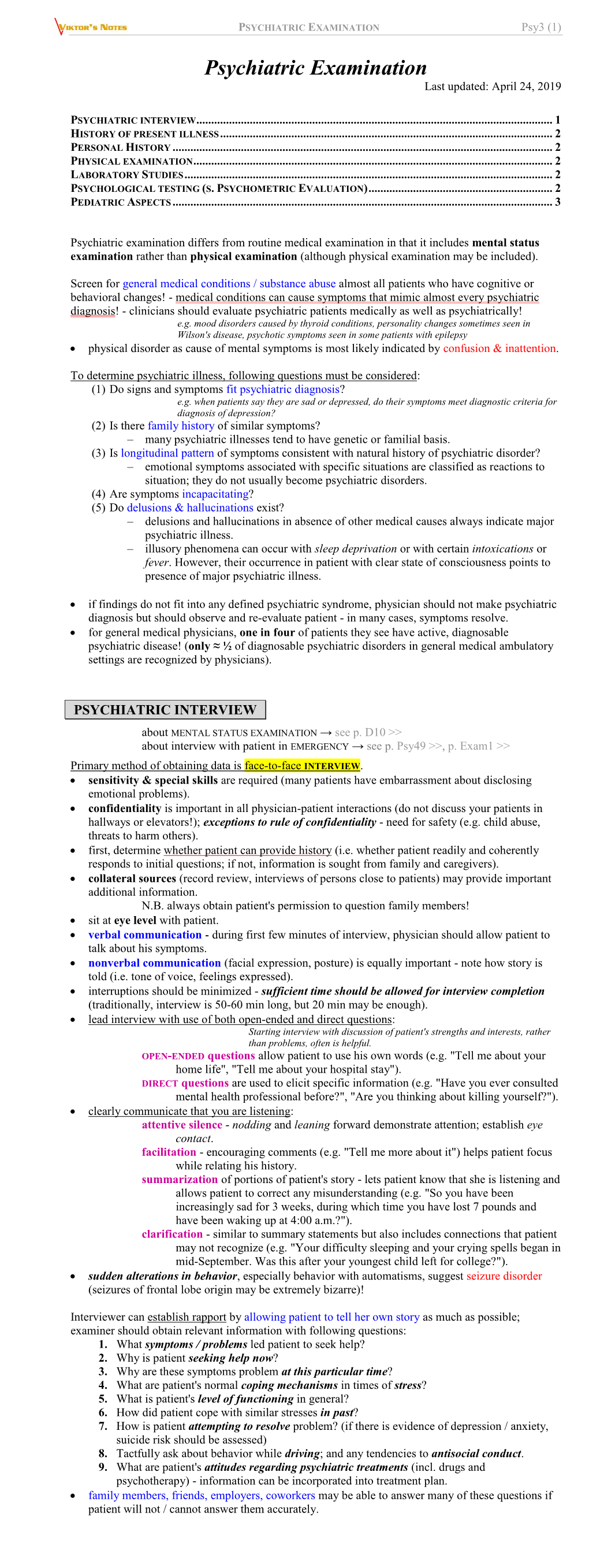 PSYCHIATRIC EXAMINATION Psy3 (1)