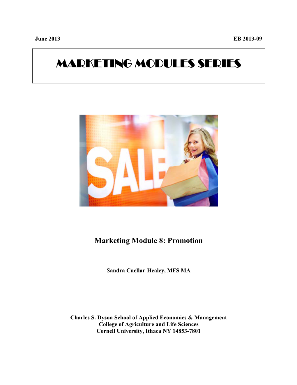 Marketing Module 8: Promotion