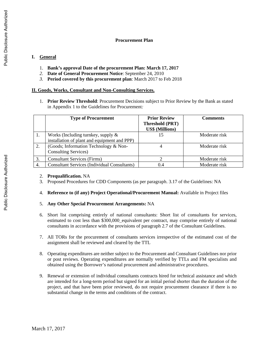 World Bank Document