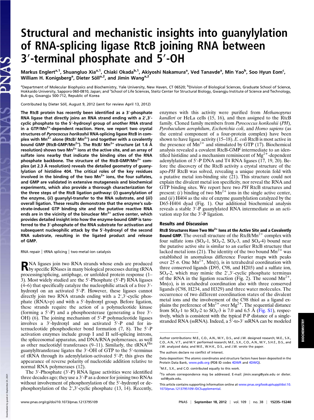 Terminal Phosphate and 5′-OH