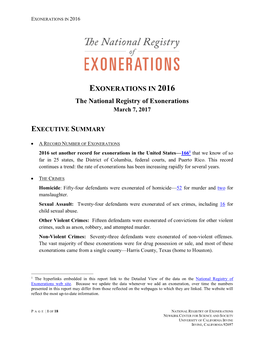 Exonerations in 2016