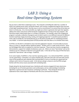 LAB 3: Using a Real-Time Operating System