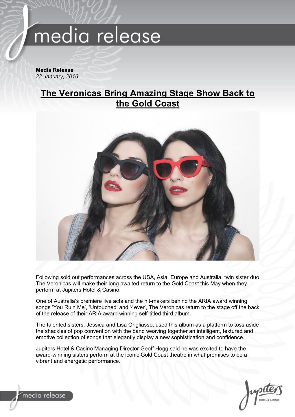 The Veronicas Bring Amazing Stage Show Back to the Gold Coast