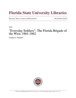 "Everyday Soldiers": the Florida Brigade of the West, 1861-1862 Jonathan C