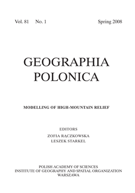 Geographia Polonica Vol. 81 No. 1 (2008)