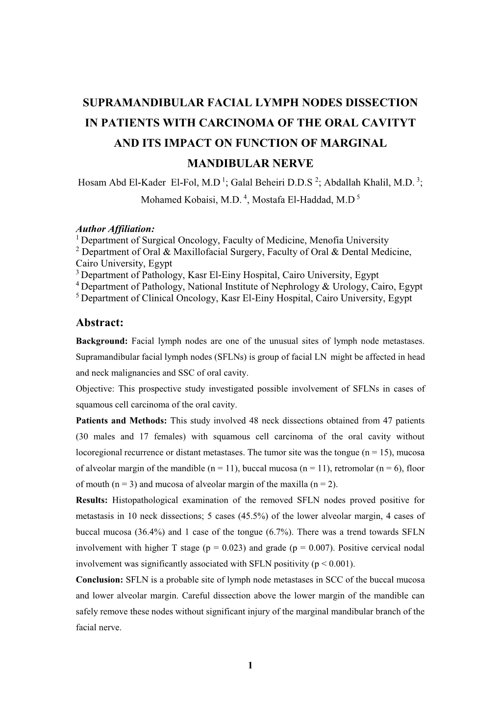 The Facial Glands Comprise Three Groups