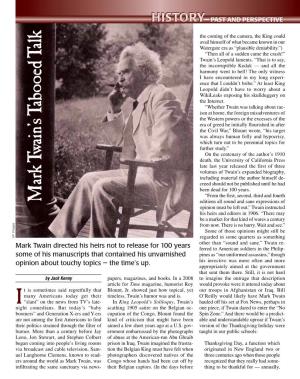 M Ark Twain's Tabooed Talk