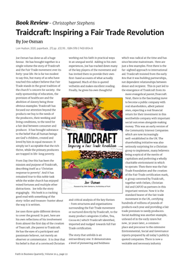 Traidcraft: Inspiring a Fair Trade Revolution by Joe Osman