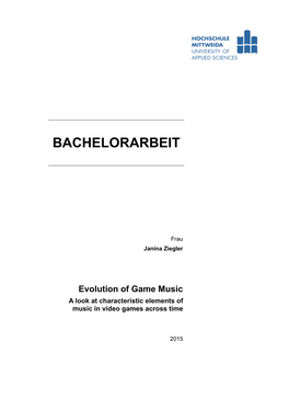 Evolution of Game Music a Look at Characteristic Elements of Music in Video Games Across Time