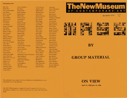 Brochure for MASS by Group Material