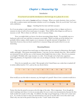 Chapter 1: Measuring up 1