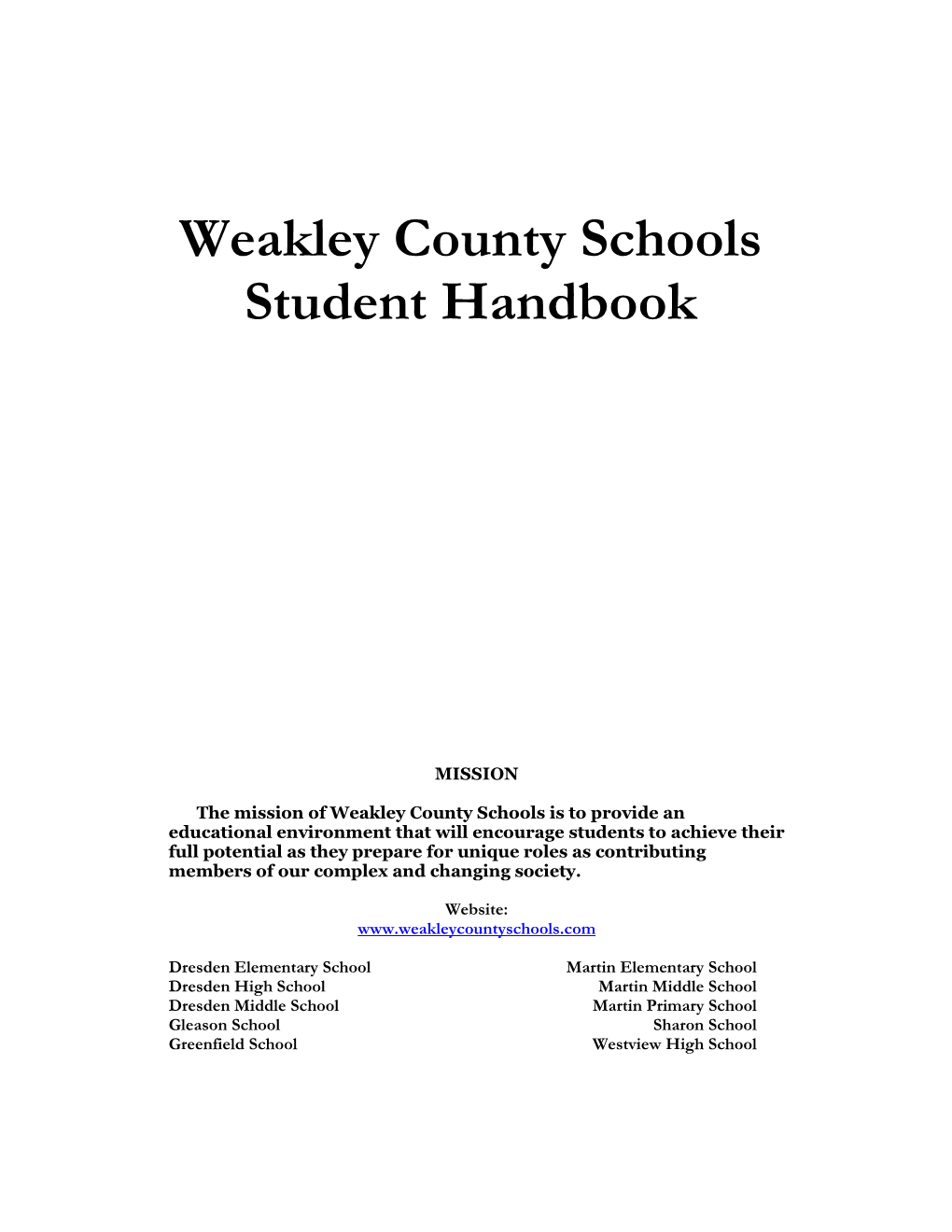 Student Handbook