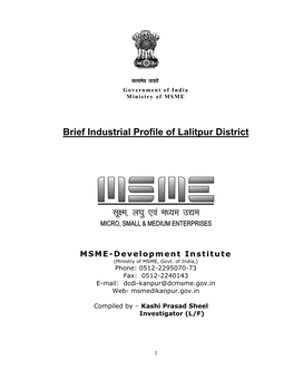 Brief Industrial Profile of Lalitpur District