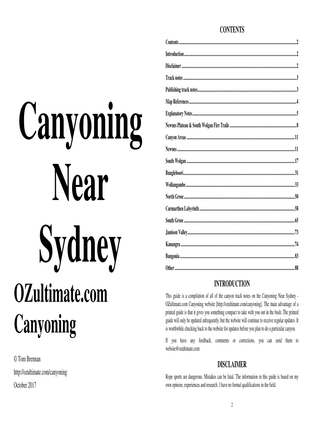 Ozultimate.Com Canyoning Website [