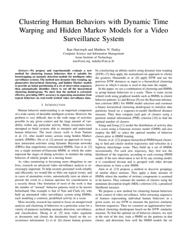 Clustering Human Behaviors with Dynamic Time Warping and Hidden Markov Models for a Video Surveillance System