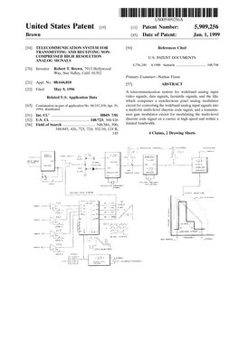 United States Patent (19) 11 Patent Number: 5,909,256 Brown (45) Date of Patent: Jun