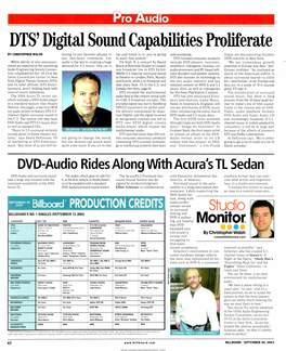 DTS' Digital Sound Capabilities Proliferate