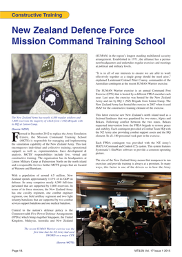 New Zealand Defence Force Mission Command Training School