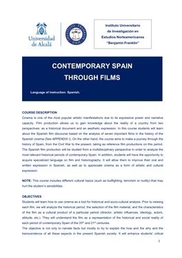Contemporary Spain Through Films