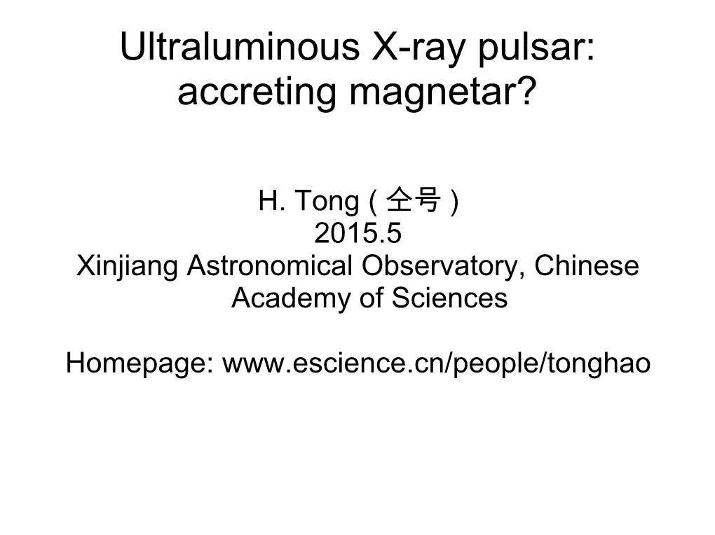 Ultraluminous X-Ray Pulsar: Accreting Magnetar?