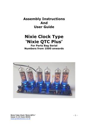 Nixie Clock Type 'Nixie QTC Plus'