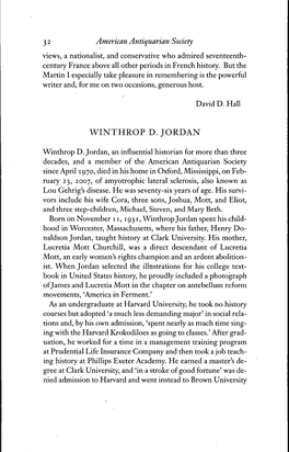 Winthrop D.Jordan