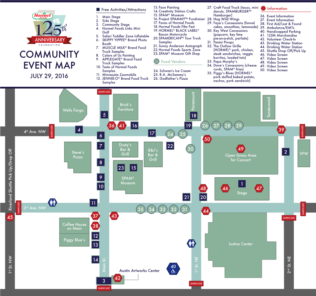 COMMUNITY EVENT MAP 2 3 4 Nd Rd Th Ave