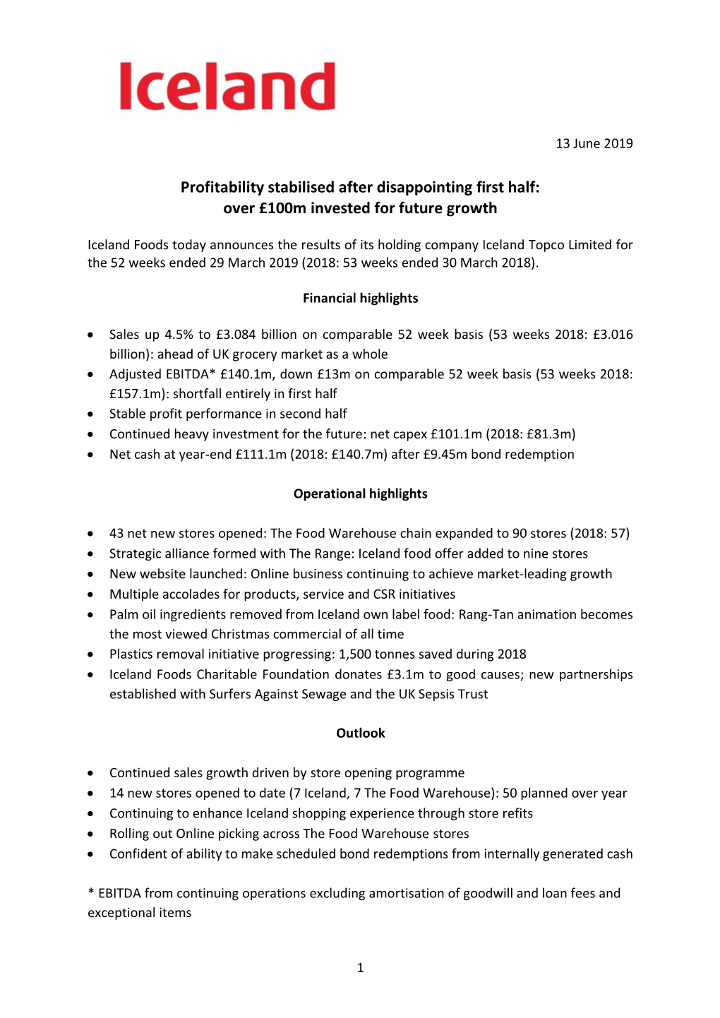 Iceland Topco Results 2019