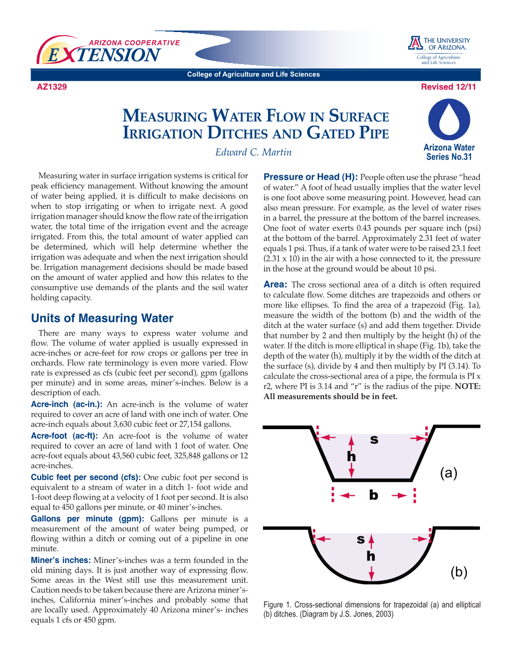 Measuring Water Flow in Surface Irrigation Ditches and Gated Pipe ...