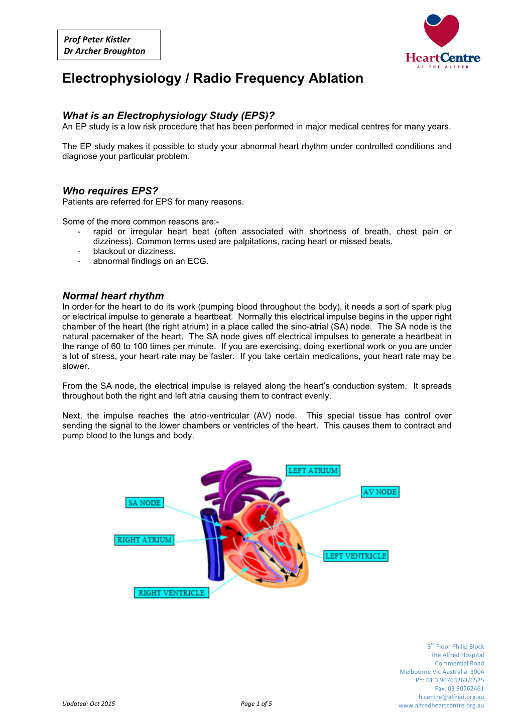 Electrophysiology / Radio Frequency Ablation