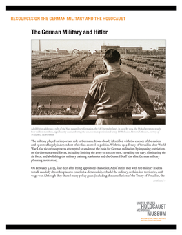 The German Military and Hitler (PDF)