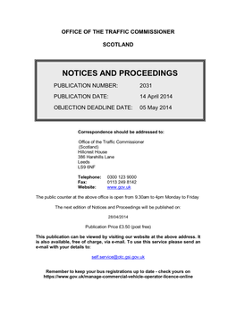 Notices and Proceedings