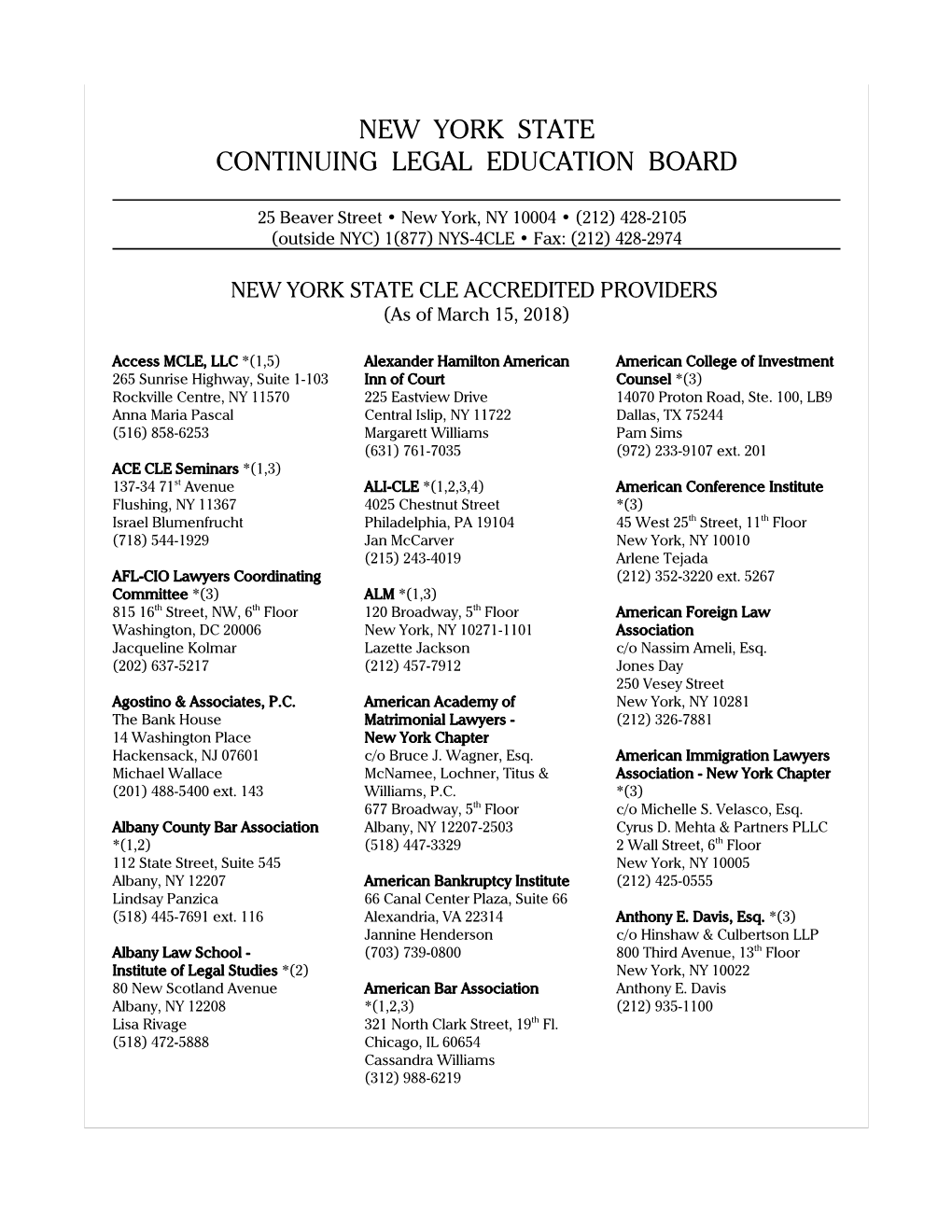 New York State Continuing Legal Education Board
