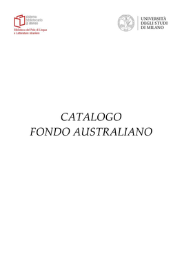 Catalogo Fondo Australiano