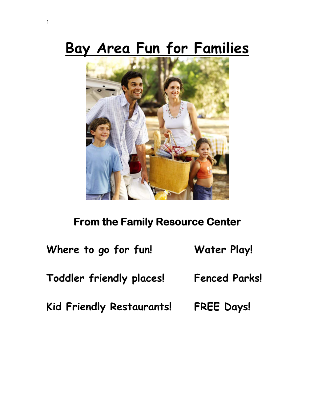 Bay Area Fun for Toddlers