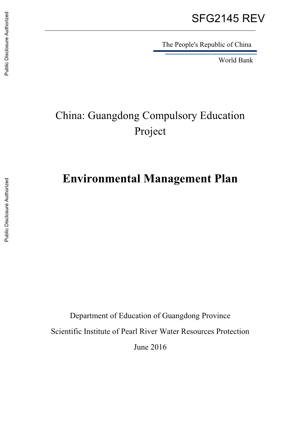 Guangdong Compulsory Education Project
