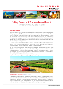 1-Day Florence & Tuscany Ferrari Event