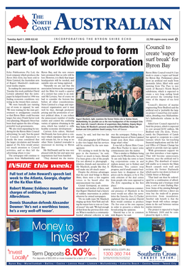 New-Look Echo Proud to Form Part of Worldwide Corporation