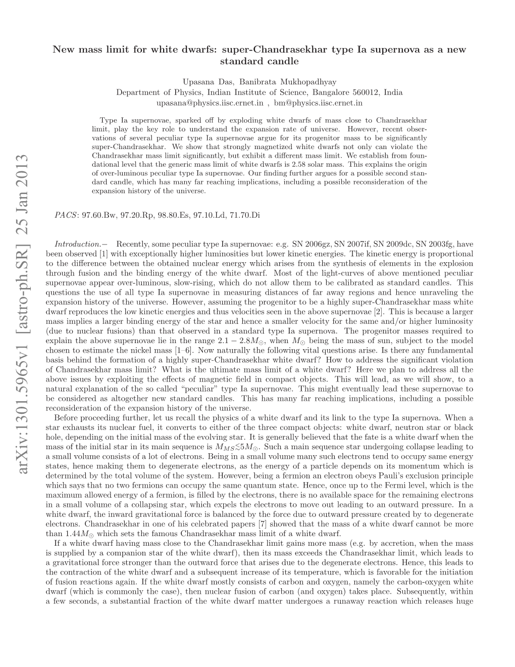 Arxiv:1301.5965V1 [Astro-Ph.SR] 25 Jan 2013 Ecniee Satgte E Tnadcnls Hshsmn F Many Has Universe