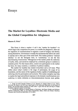 The Market for Loyalties: Electronic Media and the Global Competition for Allegiances