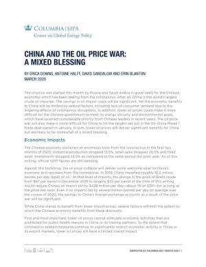 China and the Oil Price War: a Mixed Blessing