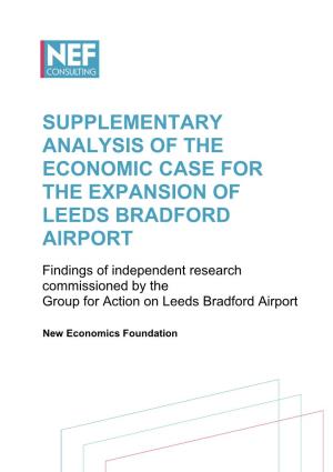 Supplementary Analysis of the Economic Case for the Expansion of Leeds Bradford Airport