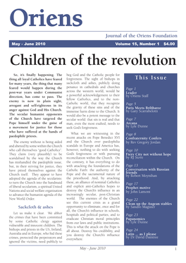 June 2010 Volume 15, Number 1 $4.00 Children of the Revolution