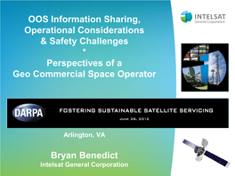Bryan Benedict Intelsat General Corporation Intelsat: Global Communication Infrastructure