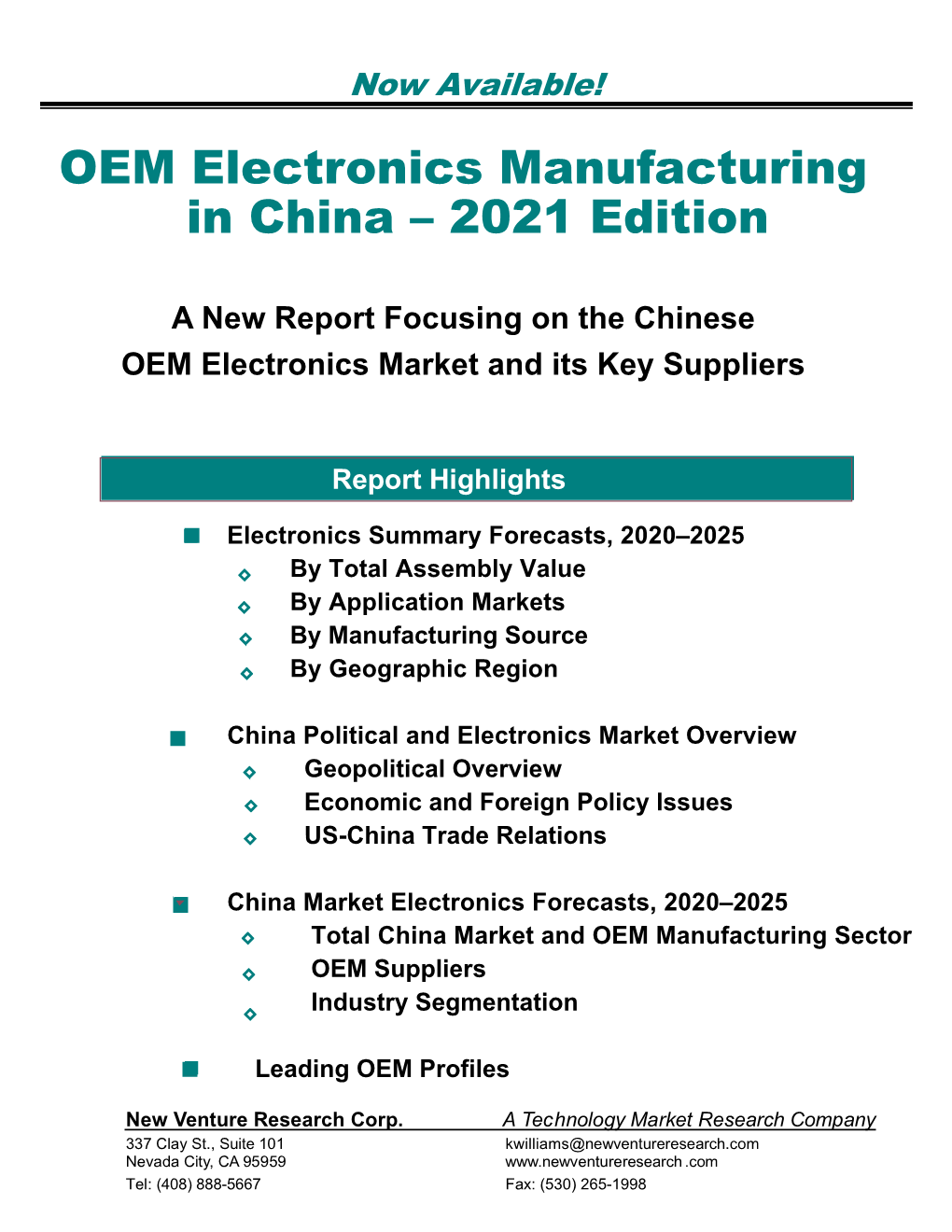 OEM Electronics Manufacturing in China – 2021 Edition