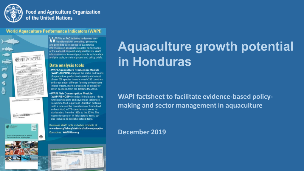 Aquaculture Growth Potential in Honduras
