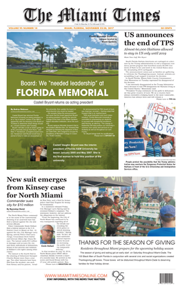 Florida Memorial University US Announces Campus Located in Miami Gardens